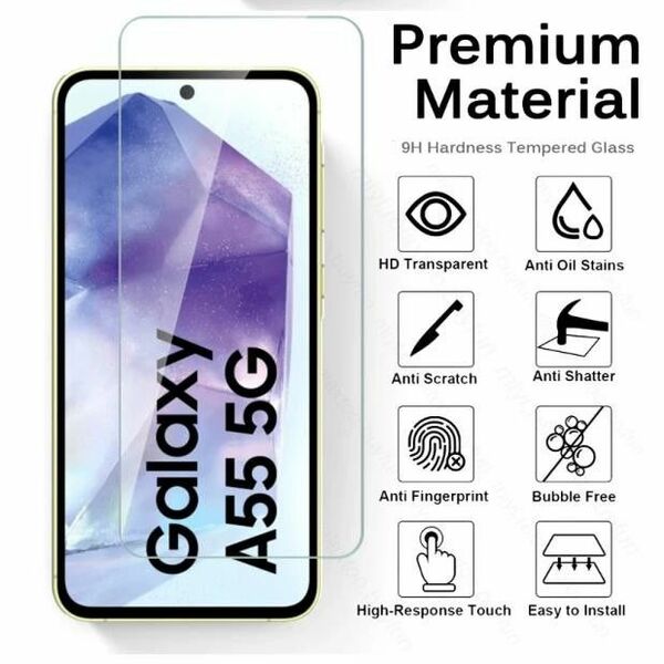 Galaxy A55 5G SC-53E 旭硝子 ガラス 保護フィルム AGC 2.5Ｄ ラウンドエッジ ギャラクシー a55 