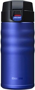 即決価格★ ステンレス マグボトル ロイヤルブルー 真空 350ｍｌ 水筒 セラミック ワンタッチ式 京セラ 二重 コーヒー 塗