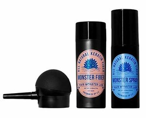 【タイムセール】 （ファイバー25ｇ／スプレー100ｍｌ／ポンプ） ナチュラルブラック ｍｏｎｓｔｅｒ ｌａｂ（ヘアモンスターラ