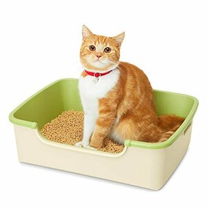 【タイムセール】 成猫用 花王 猫用トイレ本体 アイボリー＆ａｍｐ；グリーン ニャンとも清潔トイレ 成猫用