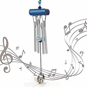 [ affordable goods ] sea ... crystal aluminium ( blue ) stone Wind chime entranceway wind bell equipment ornament luck with money Mini sound color metal outdoors indoor wi