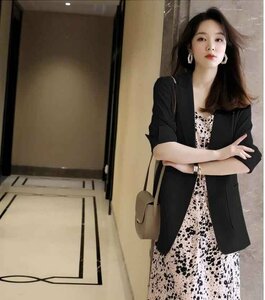 suit jacket lady's large size spring autumn beautiful . office work commuting 4XL pink ( jacket )