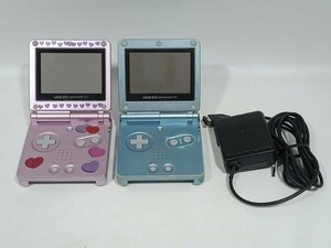 [ simple operation verification settled ] nintendo Game Boy Advance 2 point set sale AGS-001 GBA pearl pink * green AC adaptor attaching [11-3] No.2428