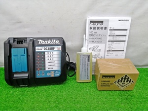 未使用品 makita マキタ 100mm 18V 充電式 ハンディソー 6.0Ahバッテリ×1付 MUC101DRG