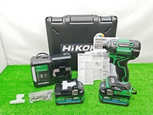 未使用品 HiKOKI 日立工機 36V コードレス インパクトドライバ マルチボルトバッテリ×2付 WH36DC(2XPSZ) ①