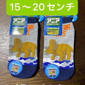 新品 恐竜柄靴下 2足組セット