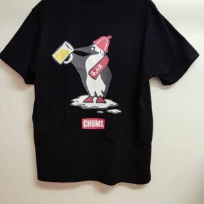 新品チャムス半袖TシャツメンズCHUMS×SAUVENIR/チャムス×サウベニア 別注 DRINKTee Mサイズブラック黒