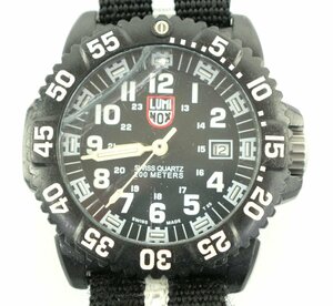 〇【中古・ジャンク品】LUMINOX ルミノックス クオーツ腕時計 3050/3950 ブラック ホワイト【不動品】 ：