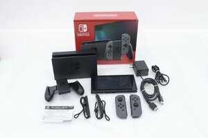 [ used * goods with special circumstances ] Nintendo switch SWITCH body gray [ Joy navy blue left side defect / the first period . settled ],,