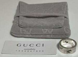 GUCCI（グッチ）指輪 くり抜き Gロゴ リング AG925　1円〜