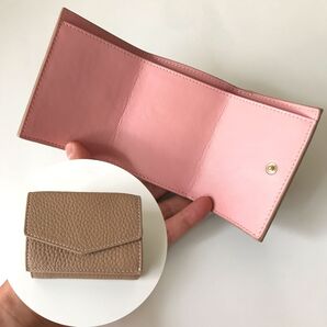 新作品イタリアンレザー 牛革 本革 三つ折り財布 コンパクト ミニ財布 人気商品 財布