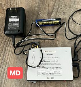 シャープ MDポータブルレコーダー SHARP MD-MS100-S MINIDISC RECORDER 【動作確認済み】