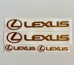 LEXUS レクサス LS600h LS460 専用サイズ F.Rブレーキキャリパー用 ゴールドステッカー F2枚 R2枚 4枚セット