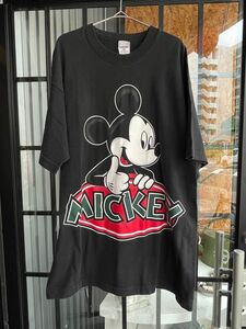 90’s 美品古着 Tシャツ ディズニー 黒 半袖 ブラック ビンテージ DISNEY ミッキー Mickey
