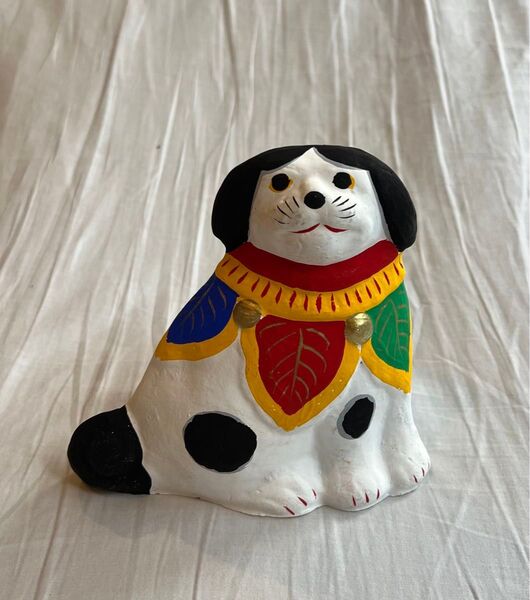 犬 三河旭土人形 高山八郎作 郷土玩具