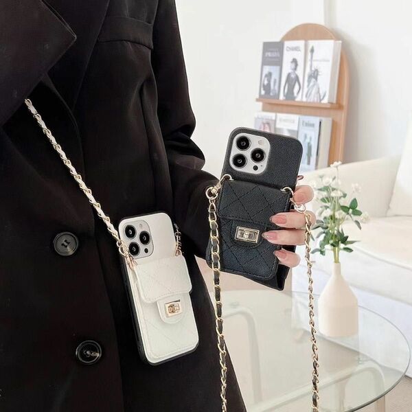 iPhone 13pro max/13/14ショルダーケース　カードケース入れ　肩かける　韓国ファッション