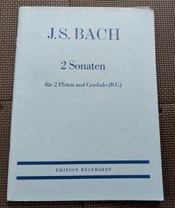 フルート 楽譜★バッハ 2本のフルートとチェンバロ ソナタ BWV 1028 1029 J.S.Bach 2 Sonaten ヴィオラ・ダ・ガンバ・ソナタ ピアノ