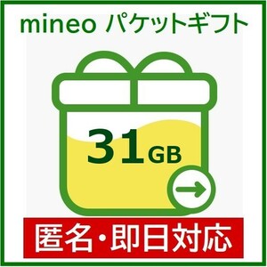 匿名・即日対応　パケットギフト　31GB（31000MB）　mineo　マイネオ　ギガ　30GB+1GB　20GB+11GB　25GB+6GB　15GB+16GB　大容量