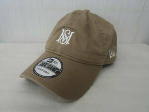 ①NEW ERA × MFC STORE キャップ 9THIRTY ニューエラ ベージュ系 帽子 刺繍ロゴ