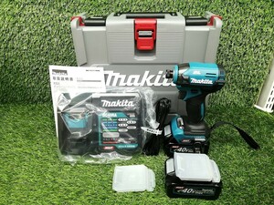 未使用 makita マキタ 40Vmax 充電式 インパクトドライバ バッテリー2個 + 充電器 TD003GRAX