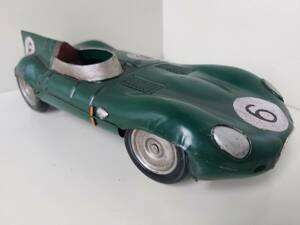 ② жестяная пластина гоночный автомобиль зеленый Jaguar D модель Ferrari 