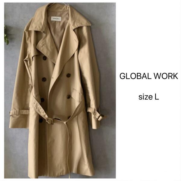 GLOBAL WORK トレンチコート ベージュ しっかり生地