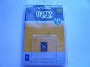 未開封　TOSHIBA　microSDカード　512MB　アダプター　