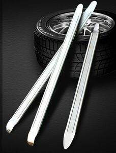  tire lever approximately 50cm silver 2 pcs set automobile bike puncture repair tire exchange tool banajium
