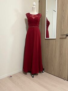 カラードレス ドレス 発表会 イベント キャバドレ ロングドレス パーティードレス 舞台衣装 赤