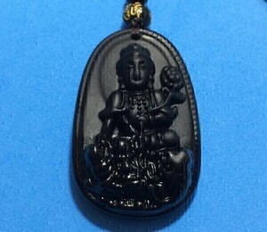 [Premio Fortuna].. bodhisattva. black . stone pendant black . stone Power Stone success .... sama 5 centimeter ×3 centimeter 202077##