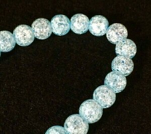 [Premio Fortuna] crystal bracele unusual ice blue. crash ice bracele 8 millimeter . inside diameter approximately 16.5 centimeter 0166##