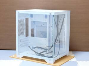 pcケース 強化ガラスモデル micro-atx ホワイト