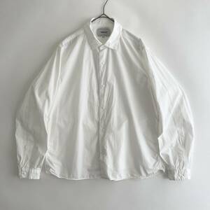 【美品】YAECA -COMFORT SHIRT- size/M (c) ヤエカ コンフォートシャツ 長袖 白無地 ホワイト ライトアウター コットン 日本製 JAPAN