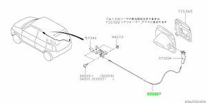 プレオ用 ケーブルアセンブリフユエル プレオ 5ドアワゴン プレオ 5ドアバン 57330KE010 スバル純正部品