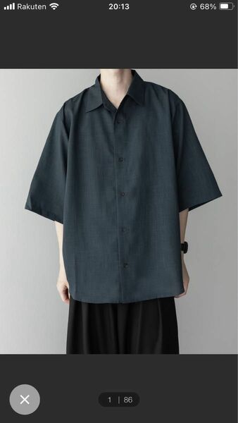 loose synthetic linen over shirt / ルーズシンセティックリネンオーバーシャツ