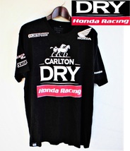 【即決】日本未上陸★Honda Racingホンダレーシング CARLTON DRY 丸首半袖Tシャツ/JETPILOTプレミアム/メンズXL黒/送料185円_画像2