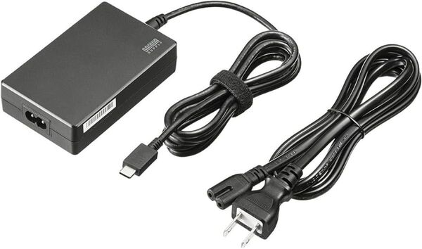 サンワサプライ USB PD対応AC充電器 PD100WTypeCケーブル一体型 ACA-PD94BK (68-1995-52)