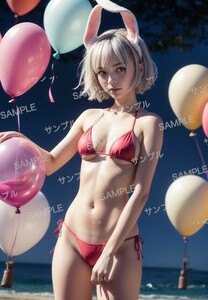 【☆プロ品質☆】 A4サイズ 高品質 イラスト ポスター　美女 美人 かわいい　セクシー アート グラビア インテリア s-yai-n2225