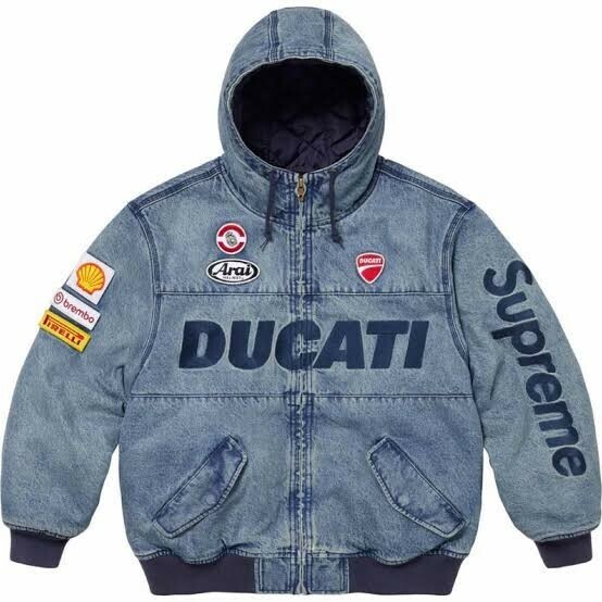 Supreme Ducati Hooded Racing Jacket L　denim