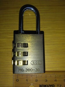 【SOL HARD】SOL NO 300-30 チェンジロック (鍵の番号は、自由に変更可能)　倉庫　ポスト　宅配ボックス