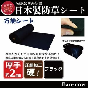 （硬②黒 130ｃｍ×10ｍ）厚手 雑草防止 除草 Ban-now 万能 防根 防草シート (5)