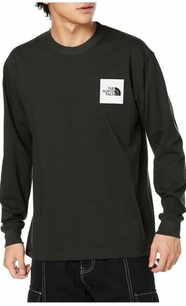アウトドアシャツ ザノースフェイス ロングスリーブ スクエア ロゴ ティー メンズ XL ブラック2 (K2)