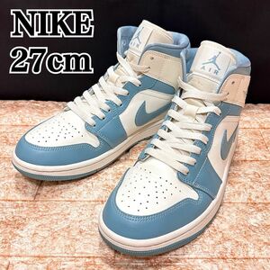 NIKE WMNS AIR JORDAN1 MID UNIVERSITY BLUE ユニバーシティブルー BQ6472-141