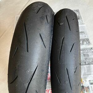 ②ダンロップ CBR250RR DUNLOP α13sp 110/70 150/60 ハイグリップタイヤ バリ山 前後セット