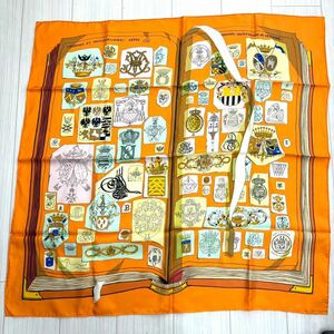 ☆1円スタート☆ HERMES カレ90 【図面や記号】 CHIFFRES ETMONO GRAMMES-ANNEE1886 大判スカーフ エルメス シルク RK