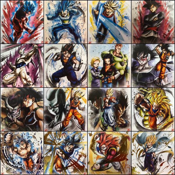 送料無料　即決 新品 ドラゴンボール 色紙ART6 ミニ色紙　フルコンプ　16種　鳥山明　イラスト