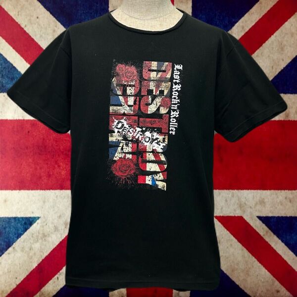 ユニオンジャック×薔薇 Tシャツ Mサイズ