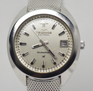 1970年代? テクノス TECHNOS 電磁テンプ テクノトロン 機械式 ビンテージ アンティーク腕時計