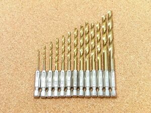 yu. packet shipping * hexagon axis for ironworker drill blade 1.5~6.5mm 13 pcs set is chair steel tool drill bit drill electric drill impact driver Bf6