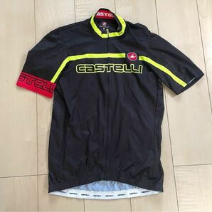 美品　カステリ　castelli サイクルジャージ　Mサイズ　ブラック 半袖サイクルジャージ　サイクルウェア